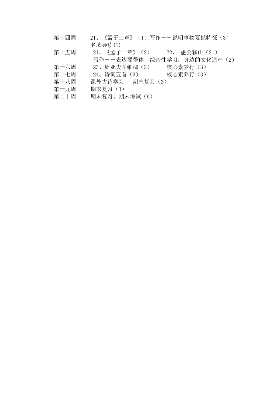 2017下期八年级语文教学工作计划_第3页