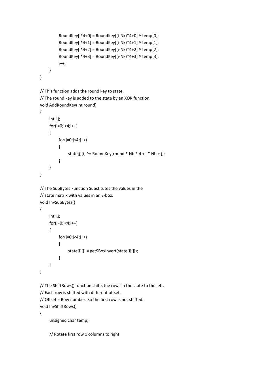 AES算法C源代码_第5页