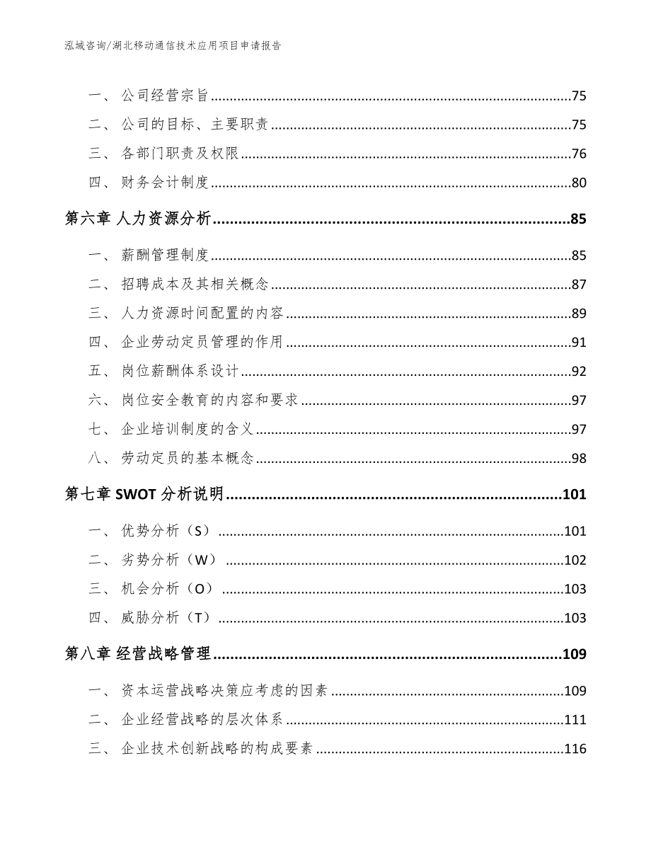 湖北移动通信技术应用项目申请报告_参考模板_第4页