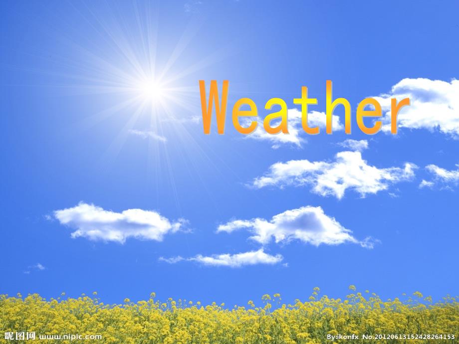 新人教版四年级英语下册Unit 3 Weather课件_第1页