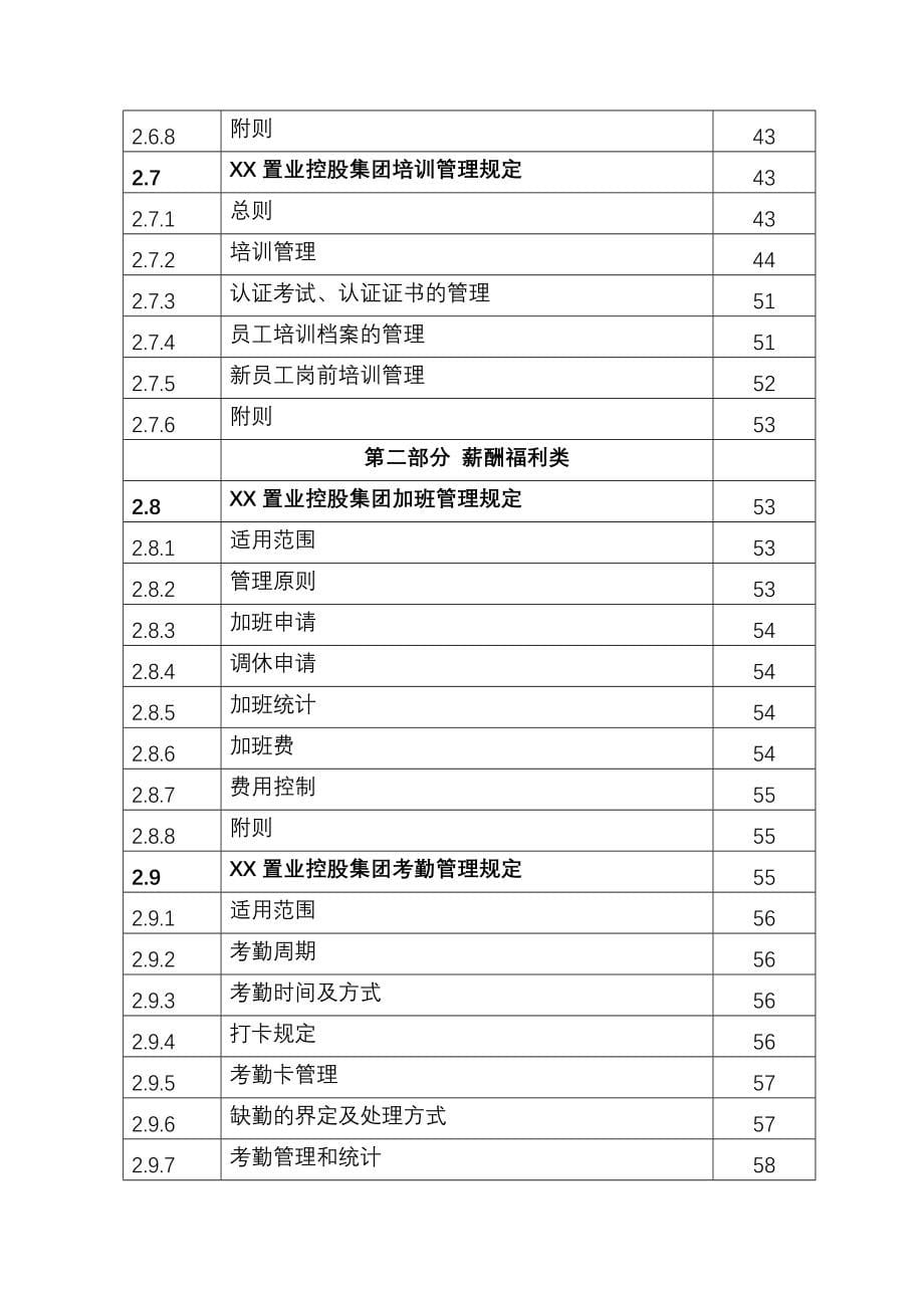 中国500强企业XX置业控股集团人力资源手册_第5页