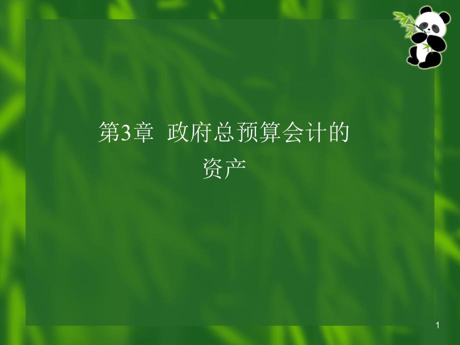 财政总预算会计的资产负债的核算_第1页