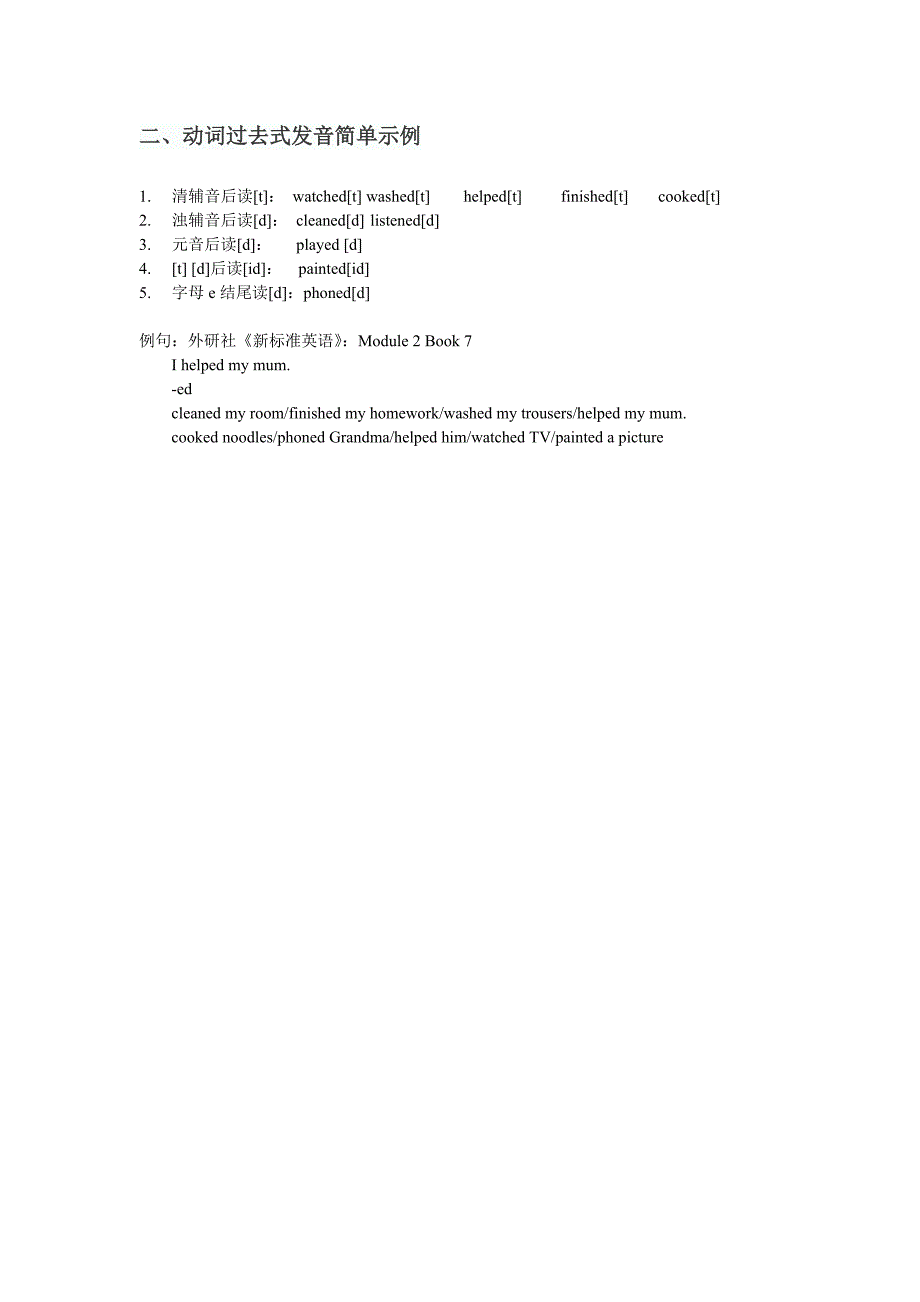 动词过去式变化规则和发音示例(小学1-6年级单词总结)_第3页