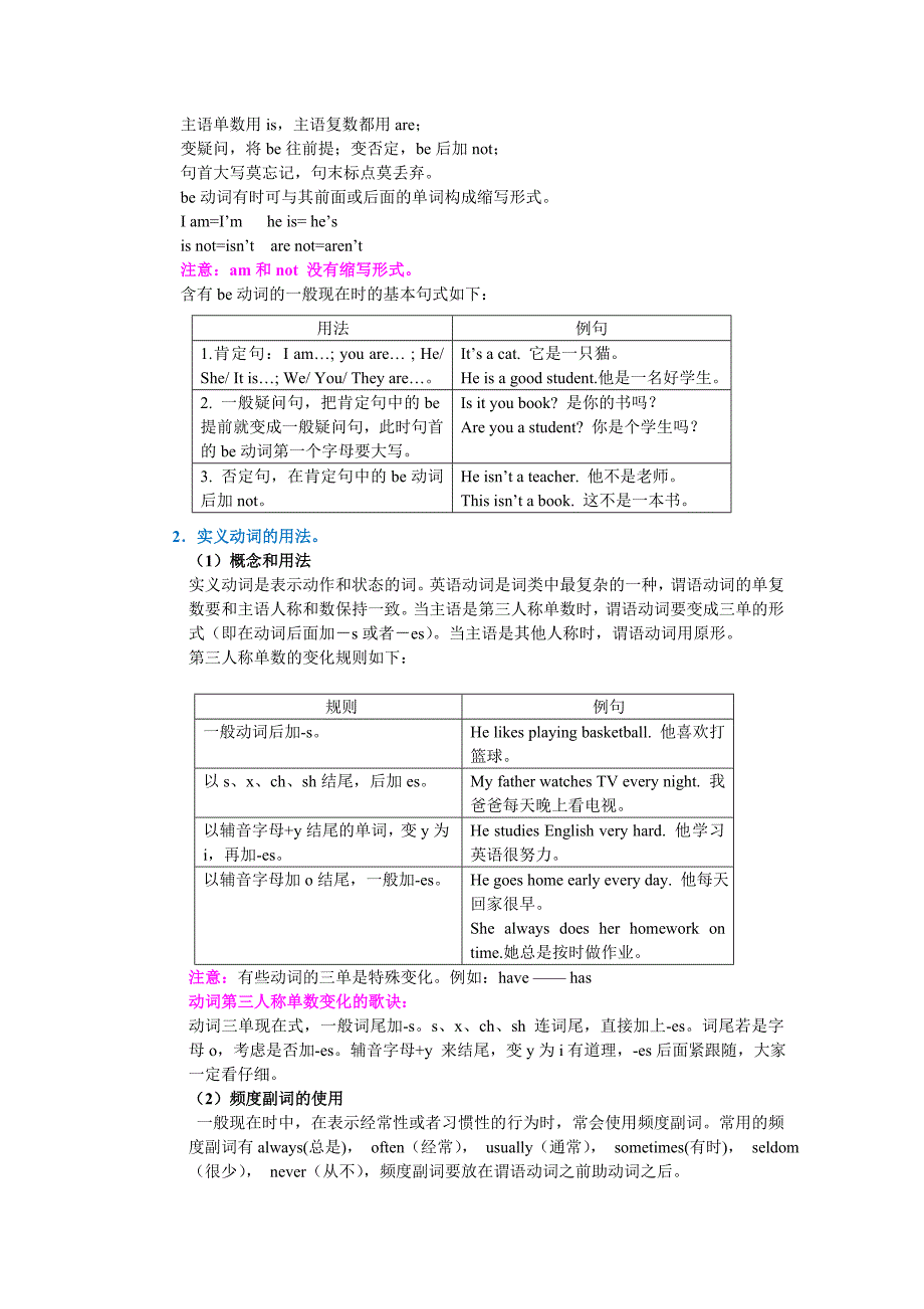 英语一般现在时精讲.doc_第2页