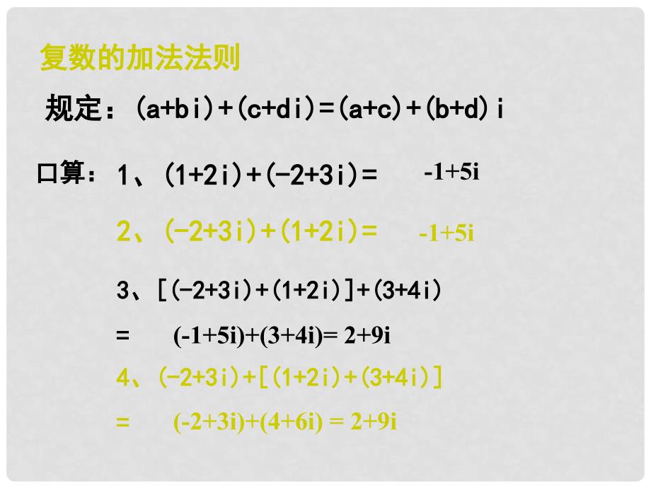 湖北省荆州市沙市第五中学高中数学 第三章 第二节 复数代数形式的加减运算及几何意义课件 新人教版选修12_第3页