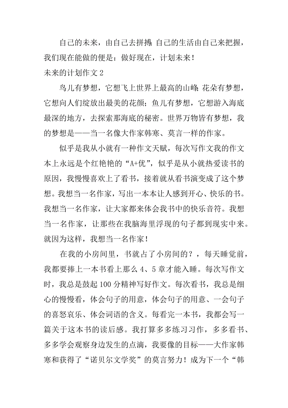 2023年未来计划作文_第3页