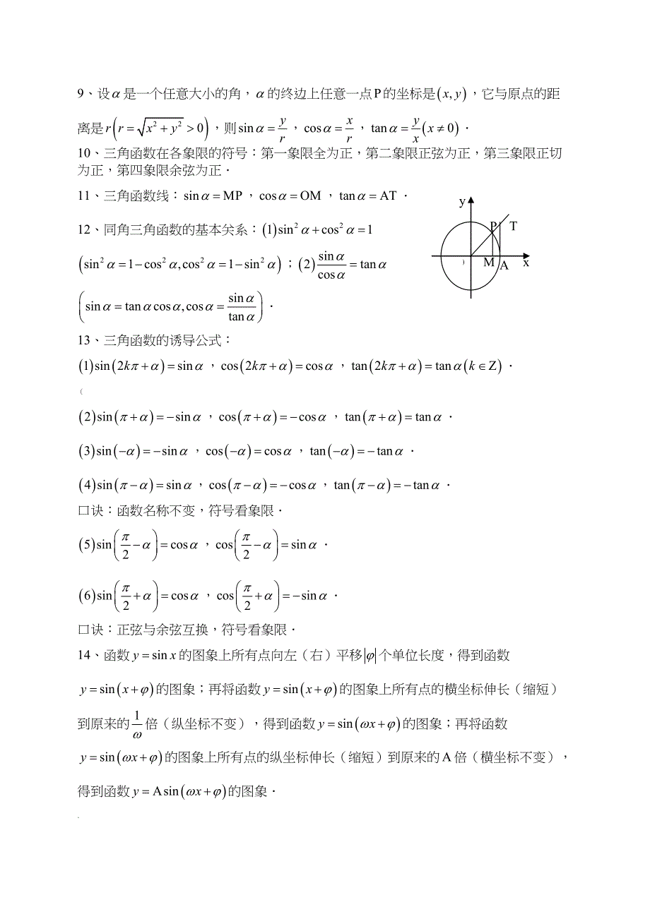 高中数学必修4知识点总结归纳(DOC 7页)_第2页