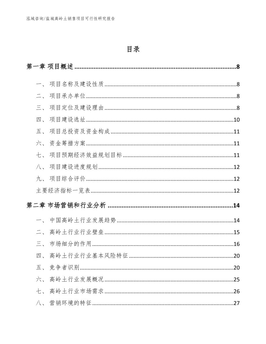 盐城高岭土销售项目可行性研究报告（范文参考）_第3页