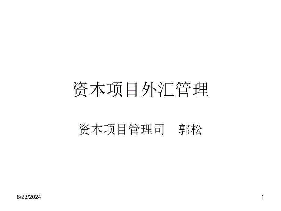 资本项目外汇管理讲义_第1页
