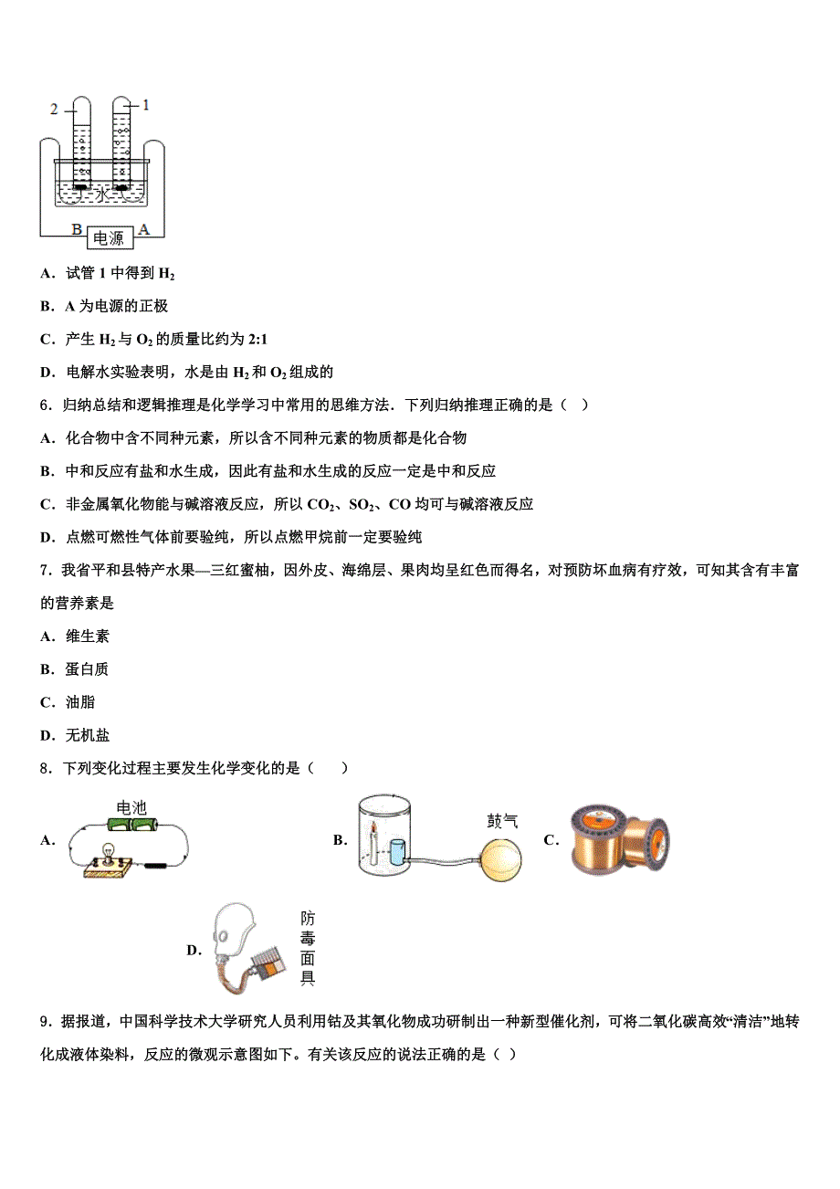 2023年江苏省邗江区市级名校中考化学模拟预测题（含答案解析）.doc_第2页