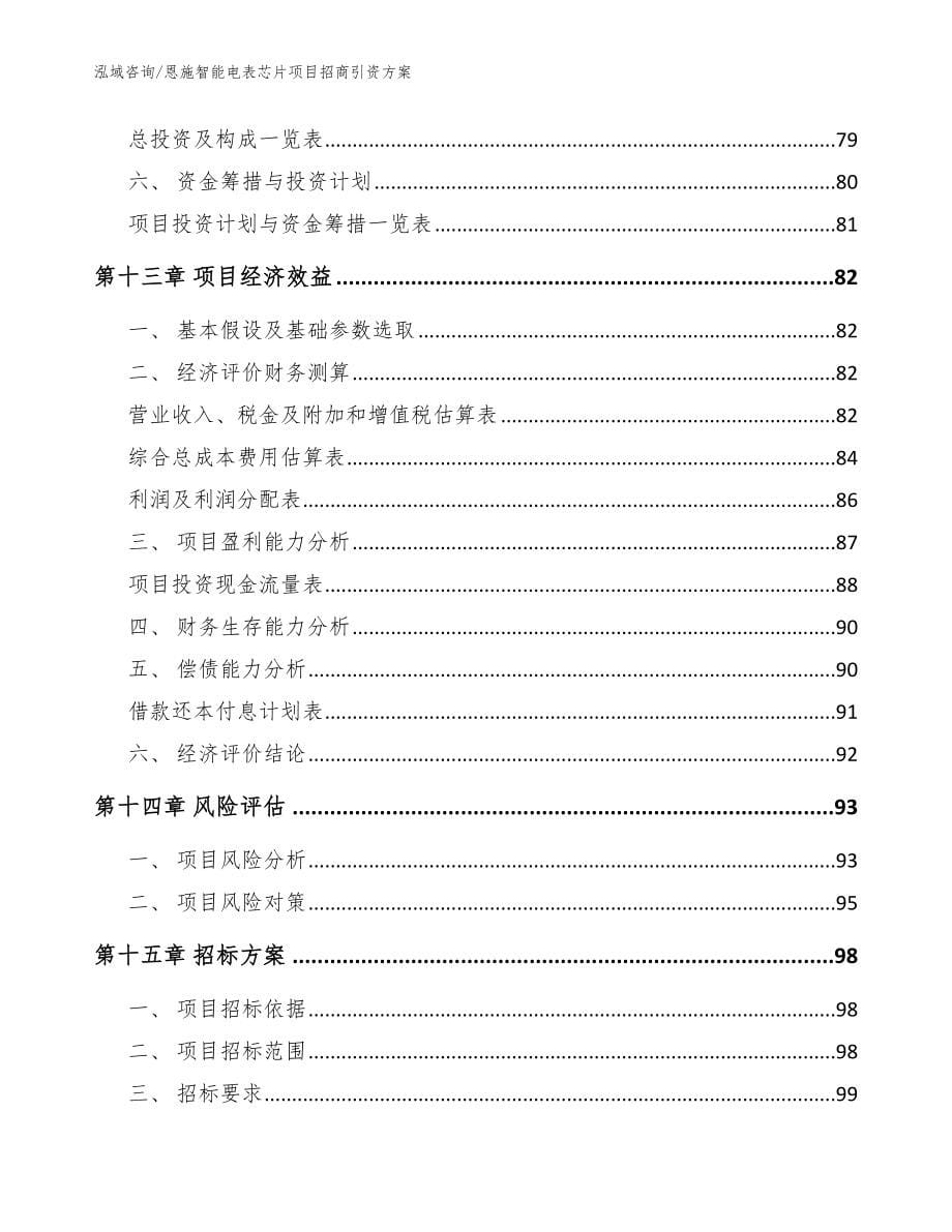 恩施智能电表芯片项目招商引资方案【范文】_第5页