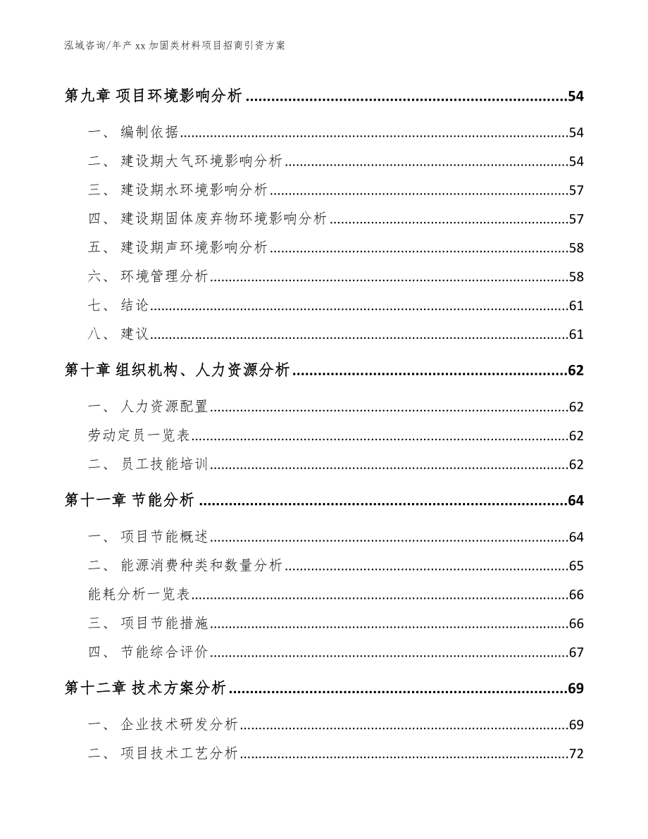 年产xx加固类材料项目招商引资方案_第4页