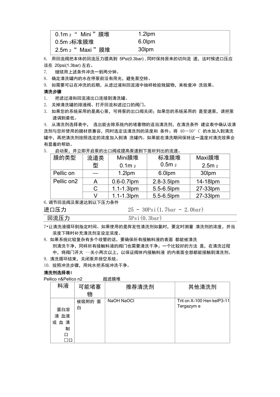 TFF切向流超滤膜包维护手册_第4页