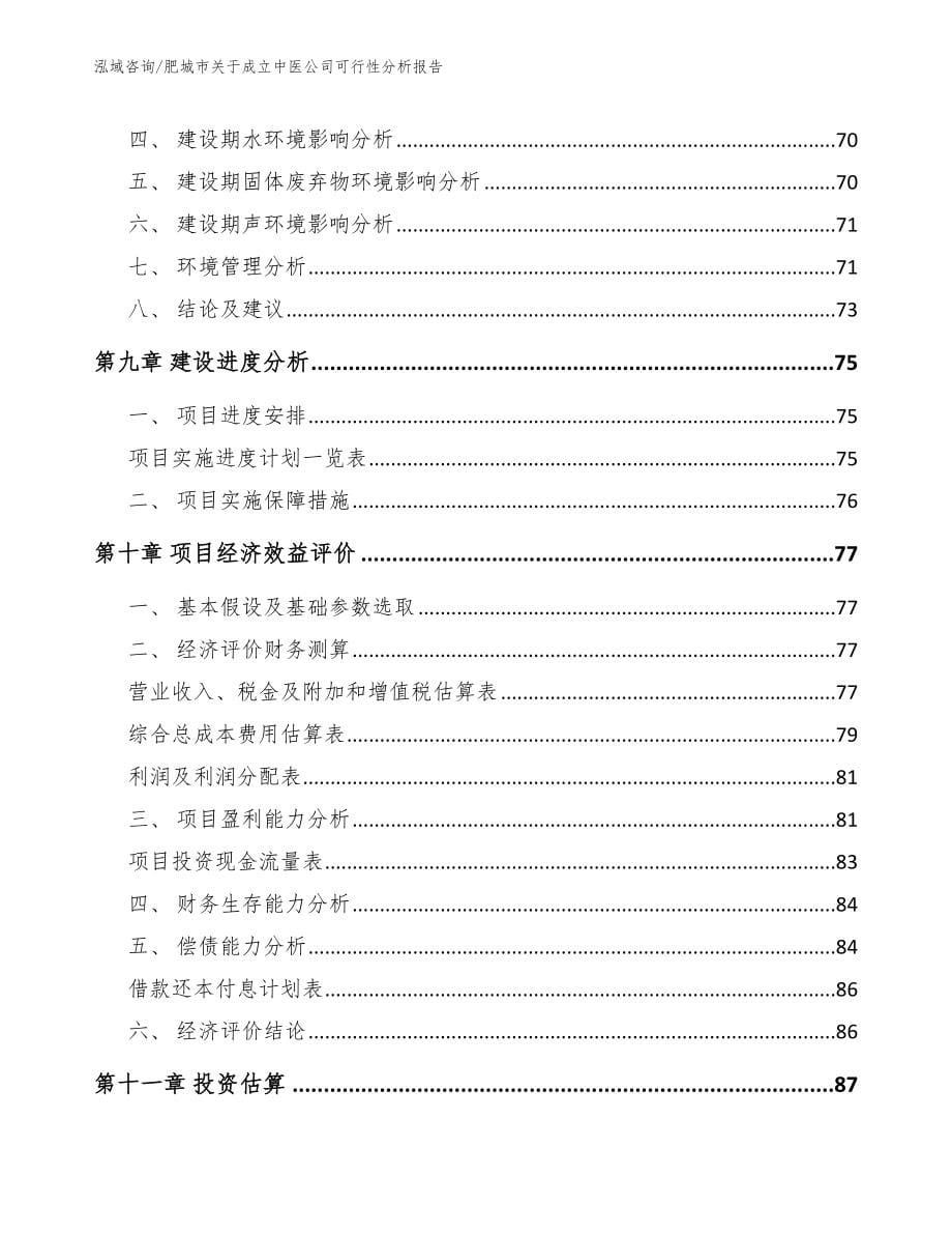 肥城市关于成立中医公司可行性分析报告（模板范文）_第5页