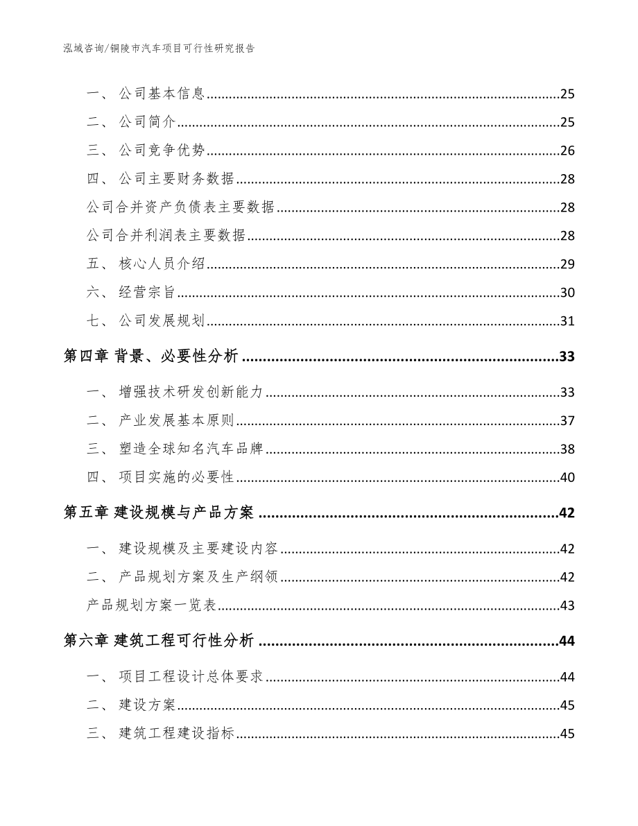 铜陵市汽车项目可行性研究报告_参考模板_第4页