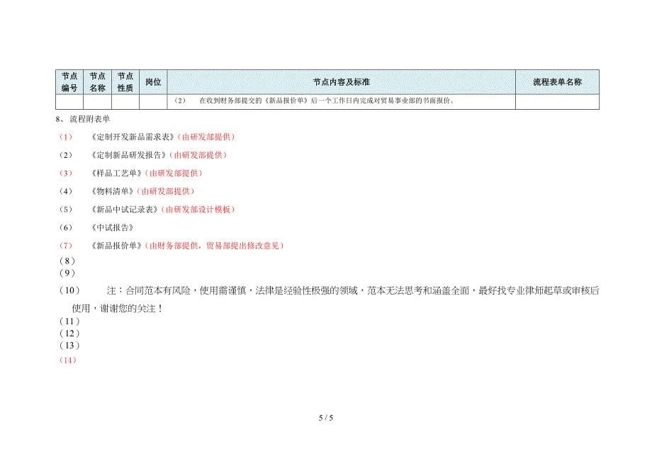 客户定制新品研发管理流程作业指导书_第5页