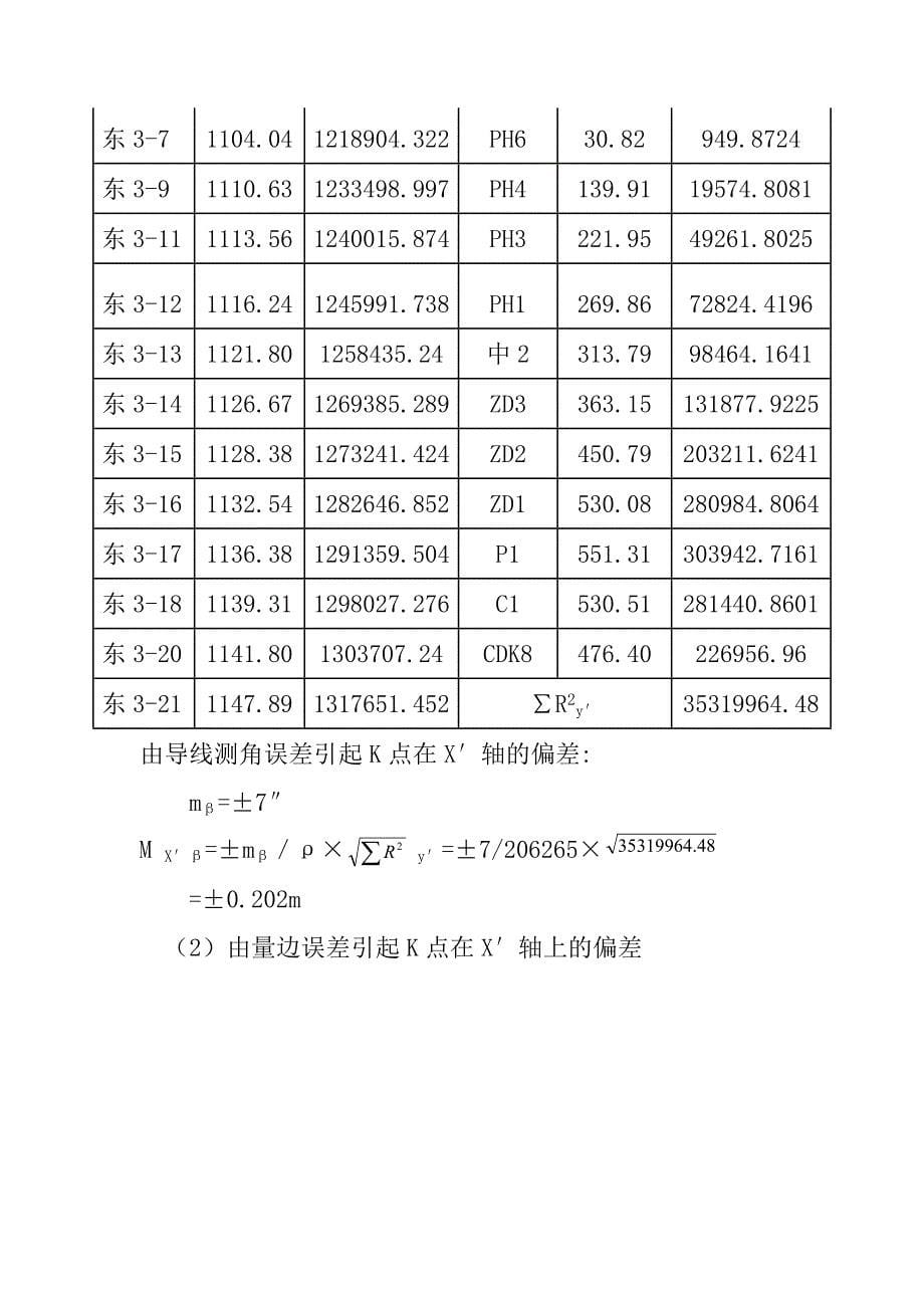 辅助运输巷贯通误差预计说明书_第5页