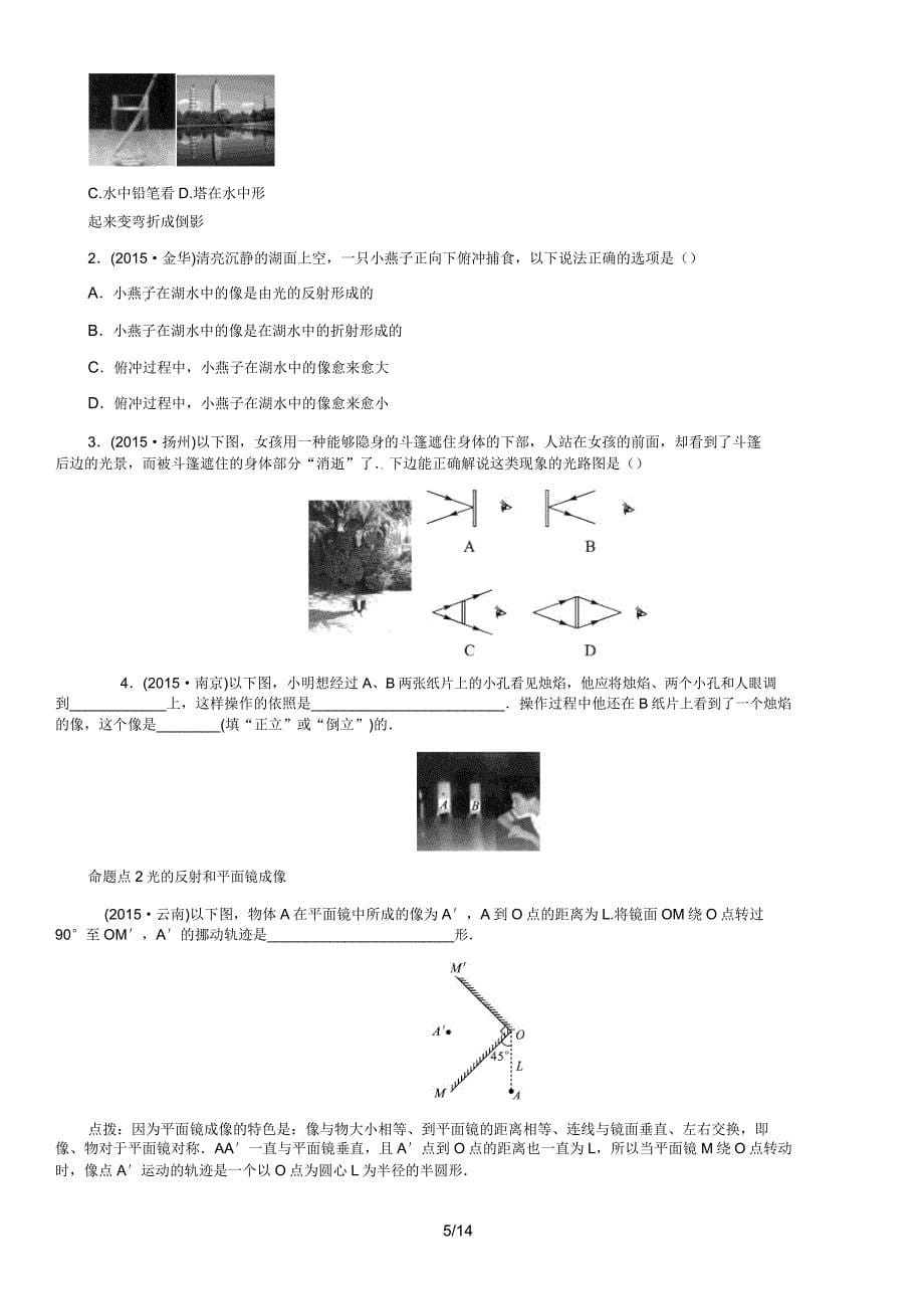 【2019】中考物理考点复习第2讲光现象版.doc_第5页