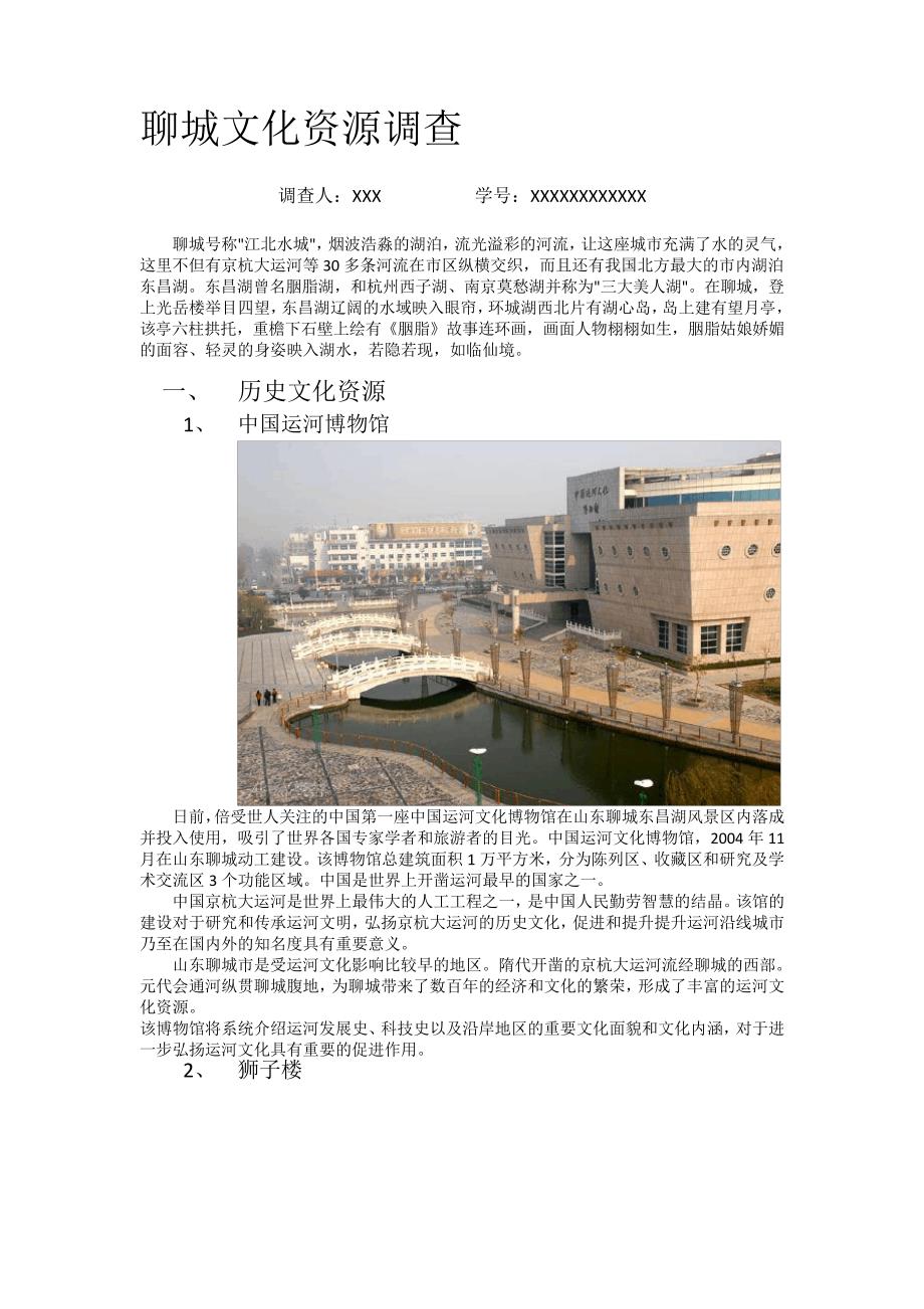 聊城文化资源调查报告(图文)5672_第1页