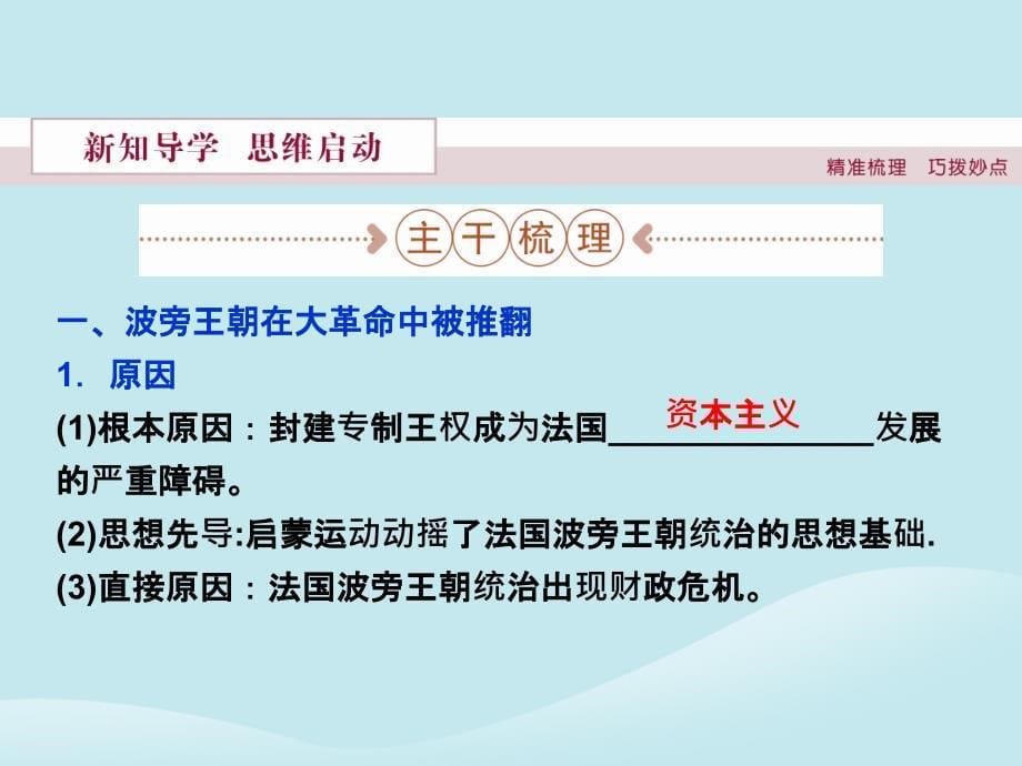 2018年高中历史 第五单元 法国民主力量与专制势力的斗争 第1课 法国大革命的最初胜利课件 新人教版选修2_第5页