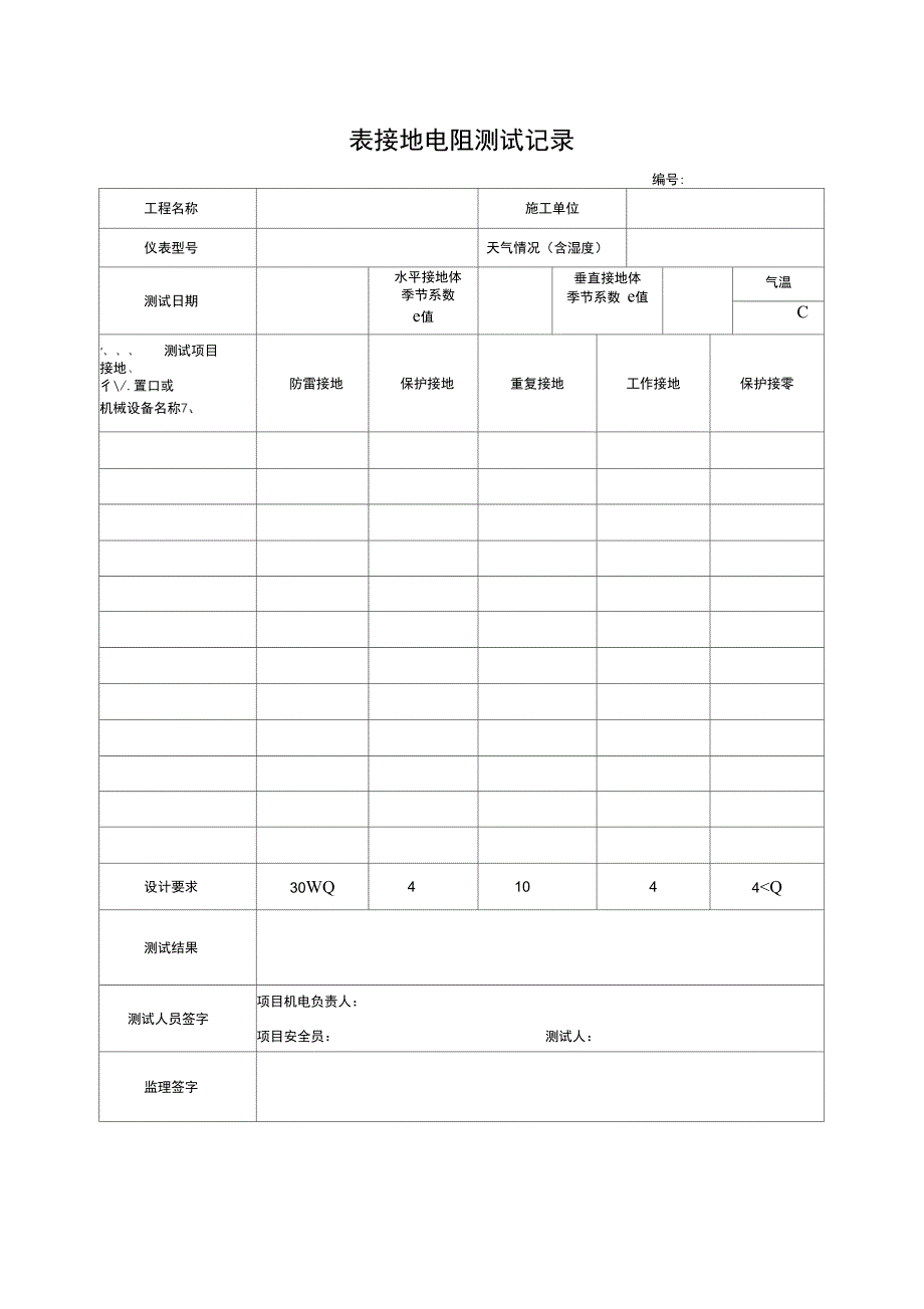 接地电阻测试记录表及接地电阻测试记录表填写方法33319_第3页