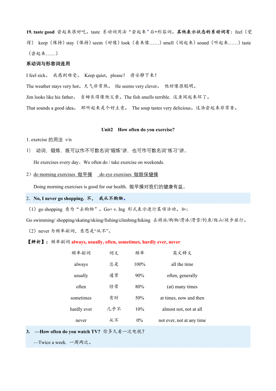 2013版新目标英语八年级上册一至三单元知识点小结_第4页