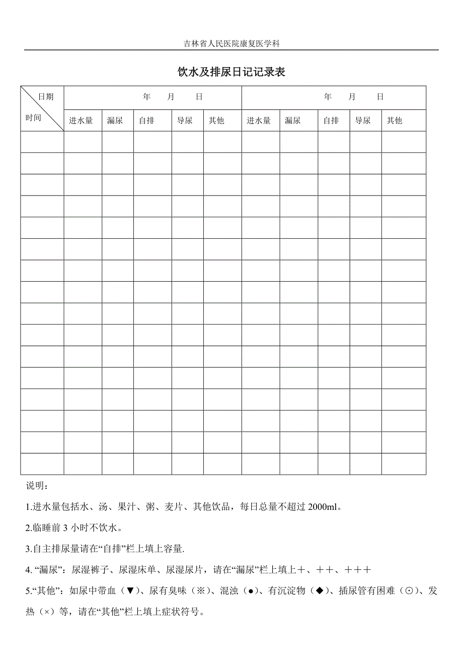 饮水计划及排尿表格_第1页