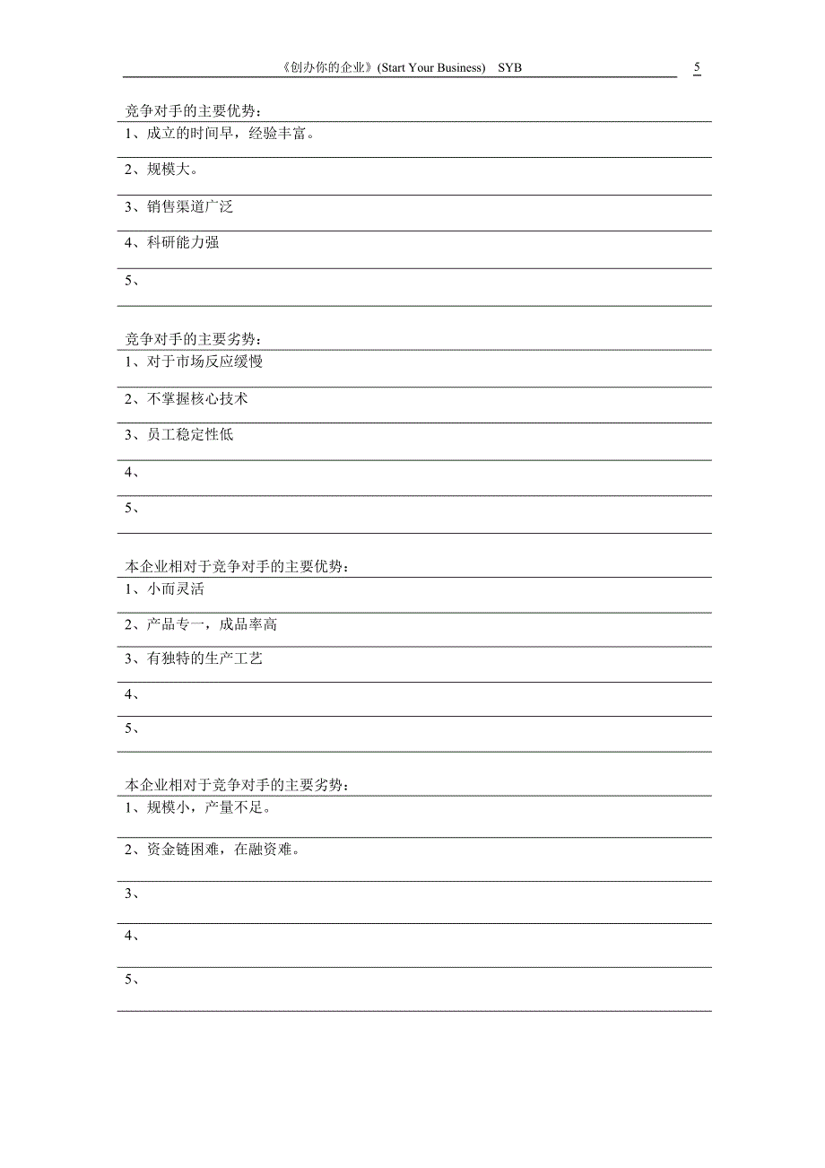 syb创业计划书 模板_第5页