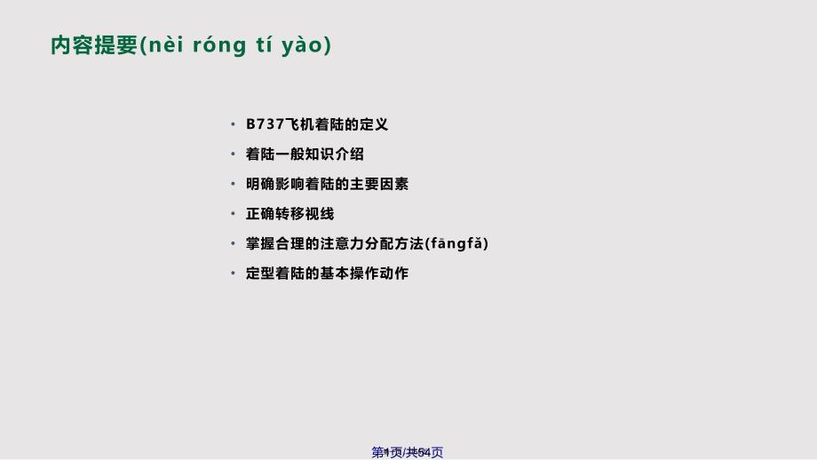 B飞机着陆标准操作指南实用教案_第1页