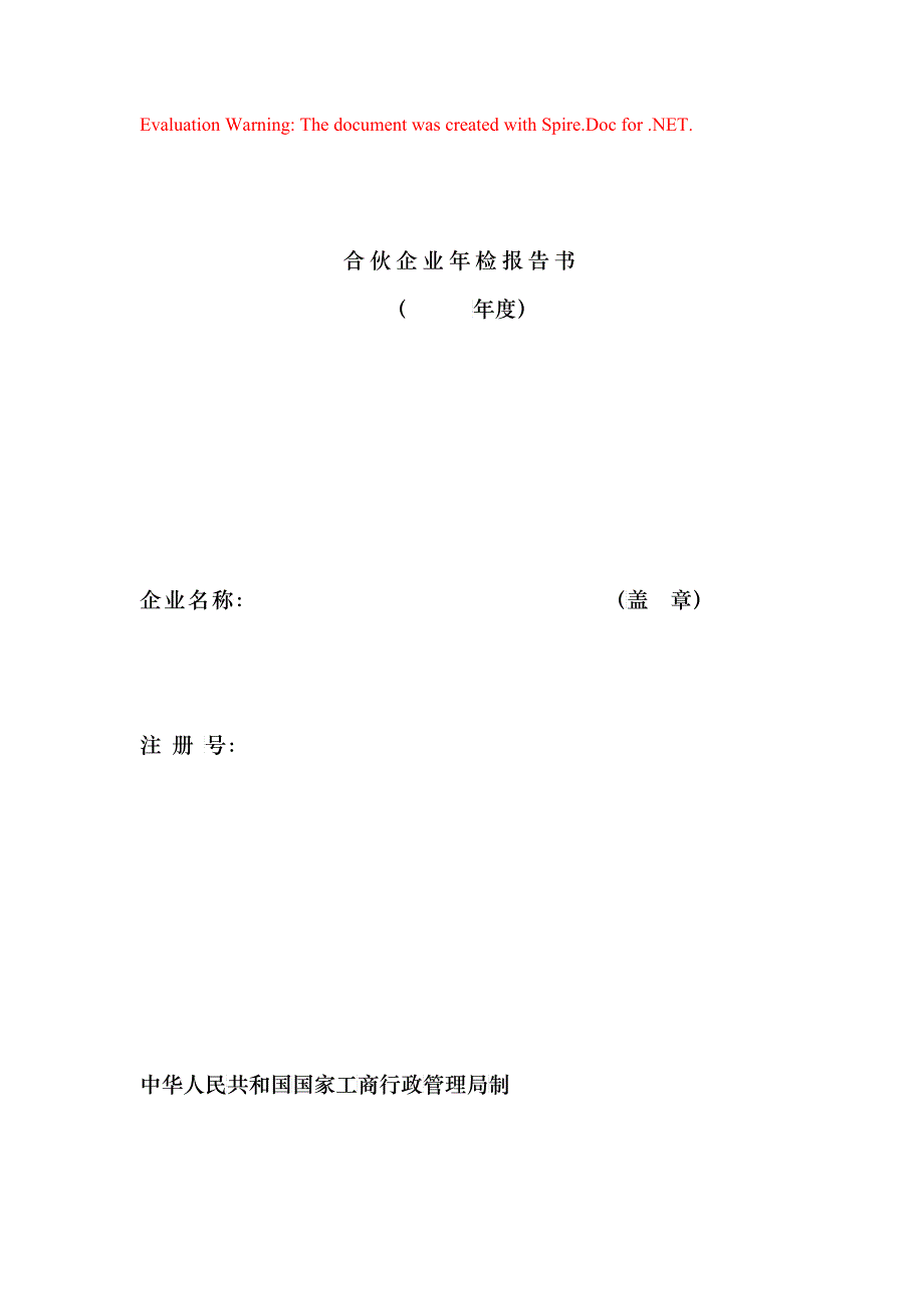 现代合伙企业年检报告书_第1页