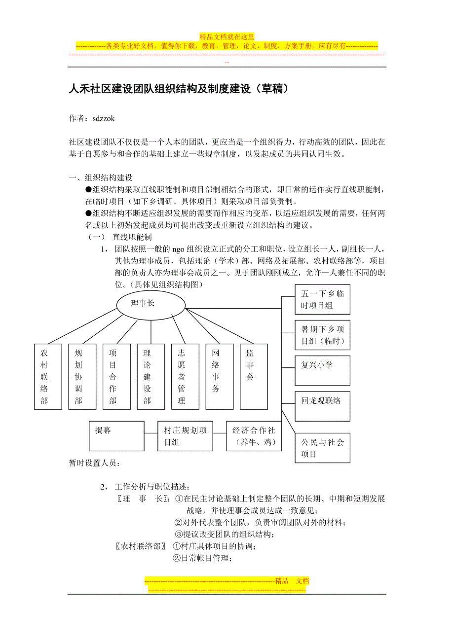 人禾社区建设团队组织结构及制度建设草稿_第1页