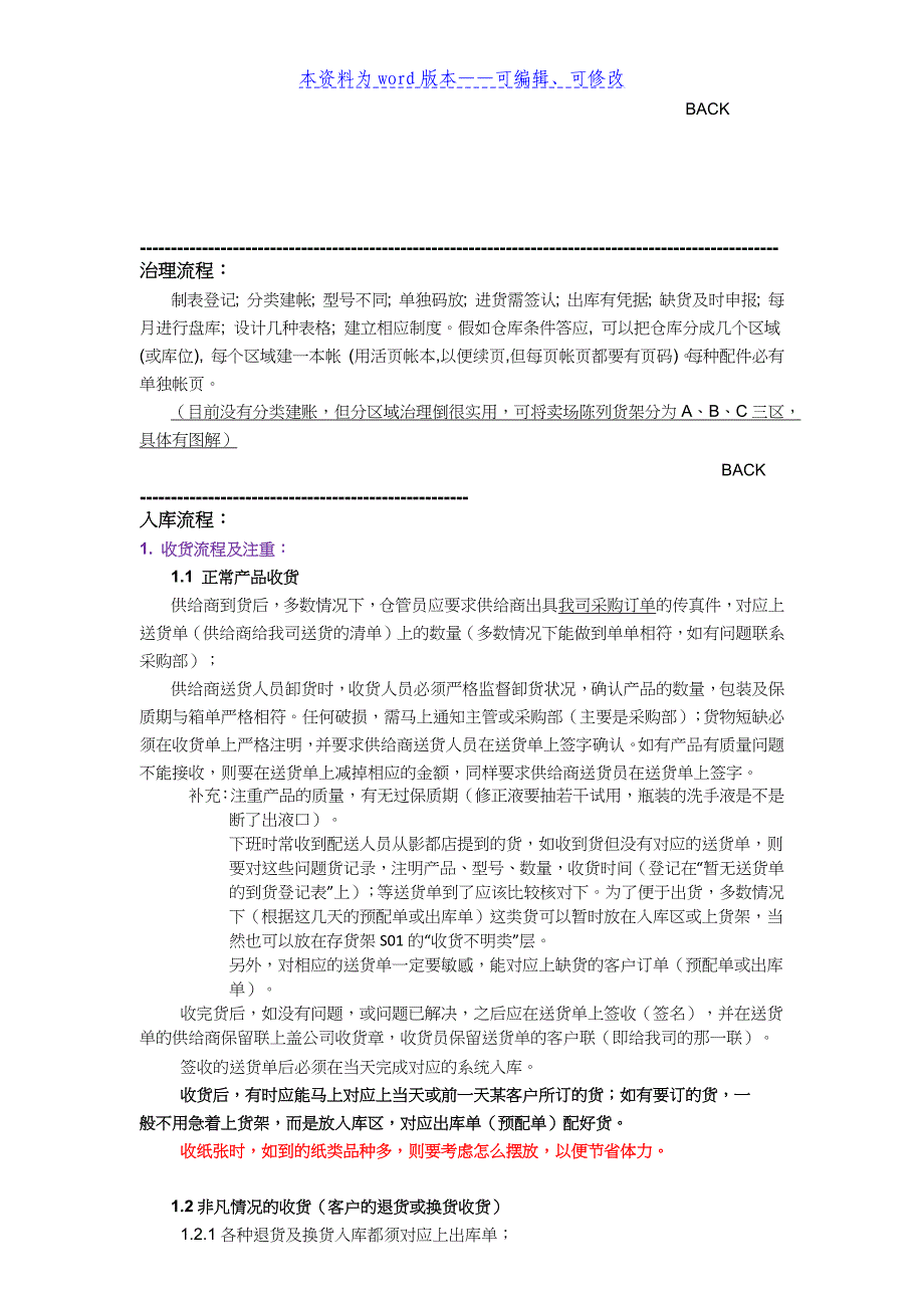 仓库管理员工作参考手册-仓管员作业流程与日常工作要点_第4页