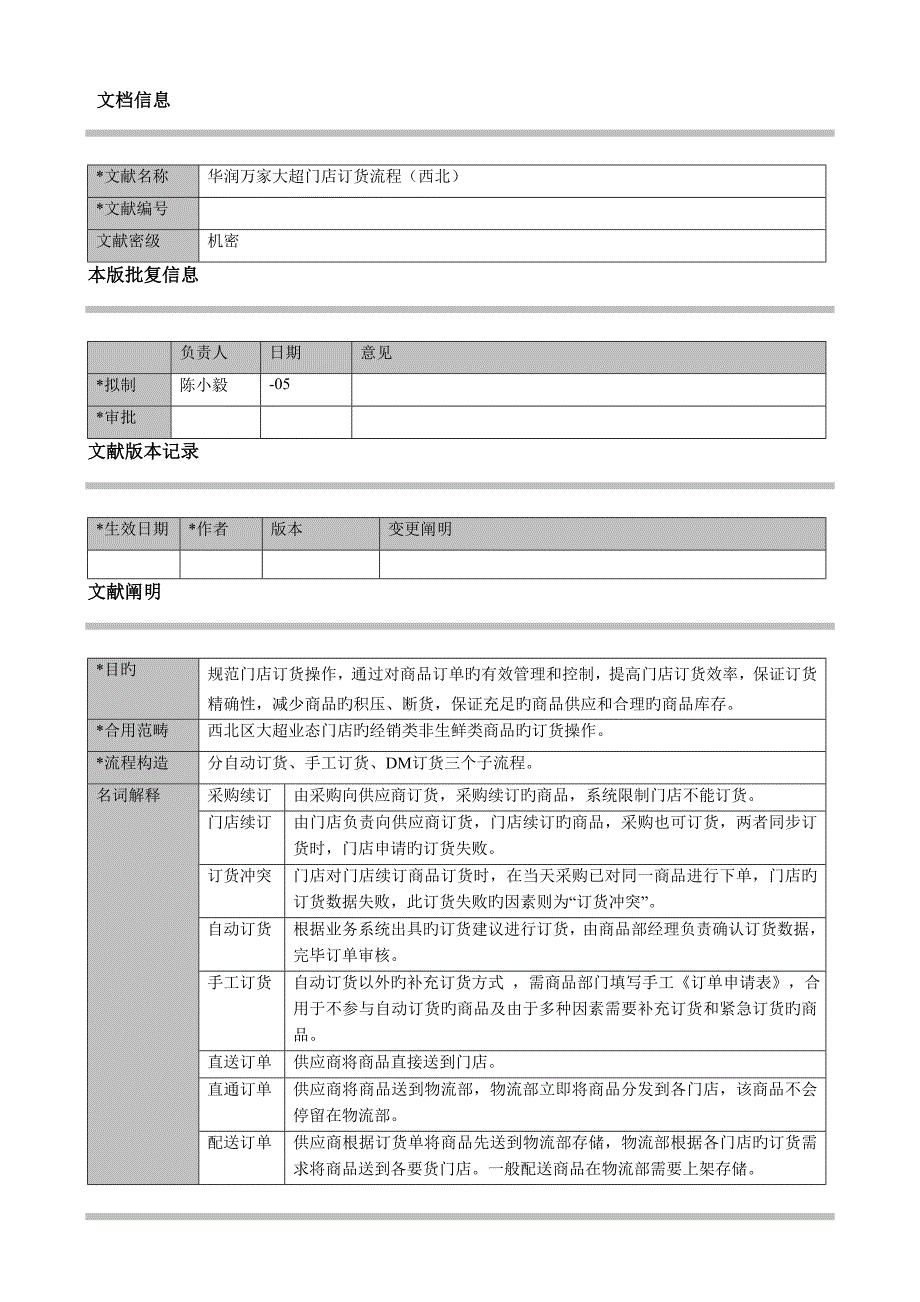 华润万家大超门店订货标准流程西北已修改_第1页