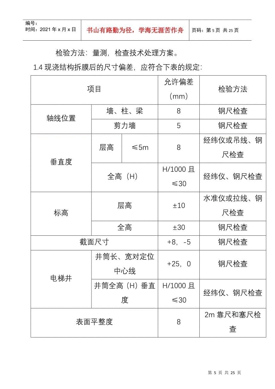 北京某花园一期工程分户验收方案_第5页