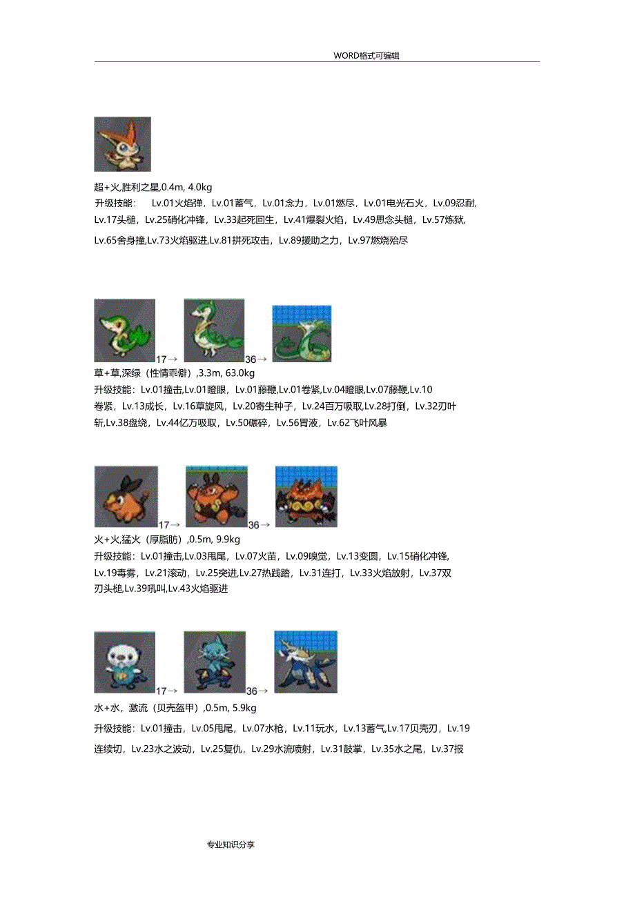 口袋妖怪黑白2进化资料_第1页