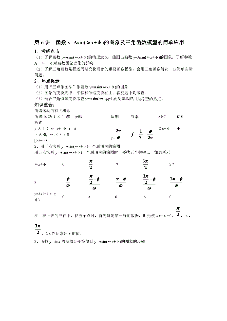 三角函数讲义6_第1页