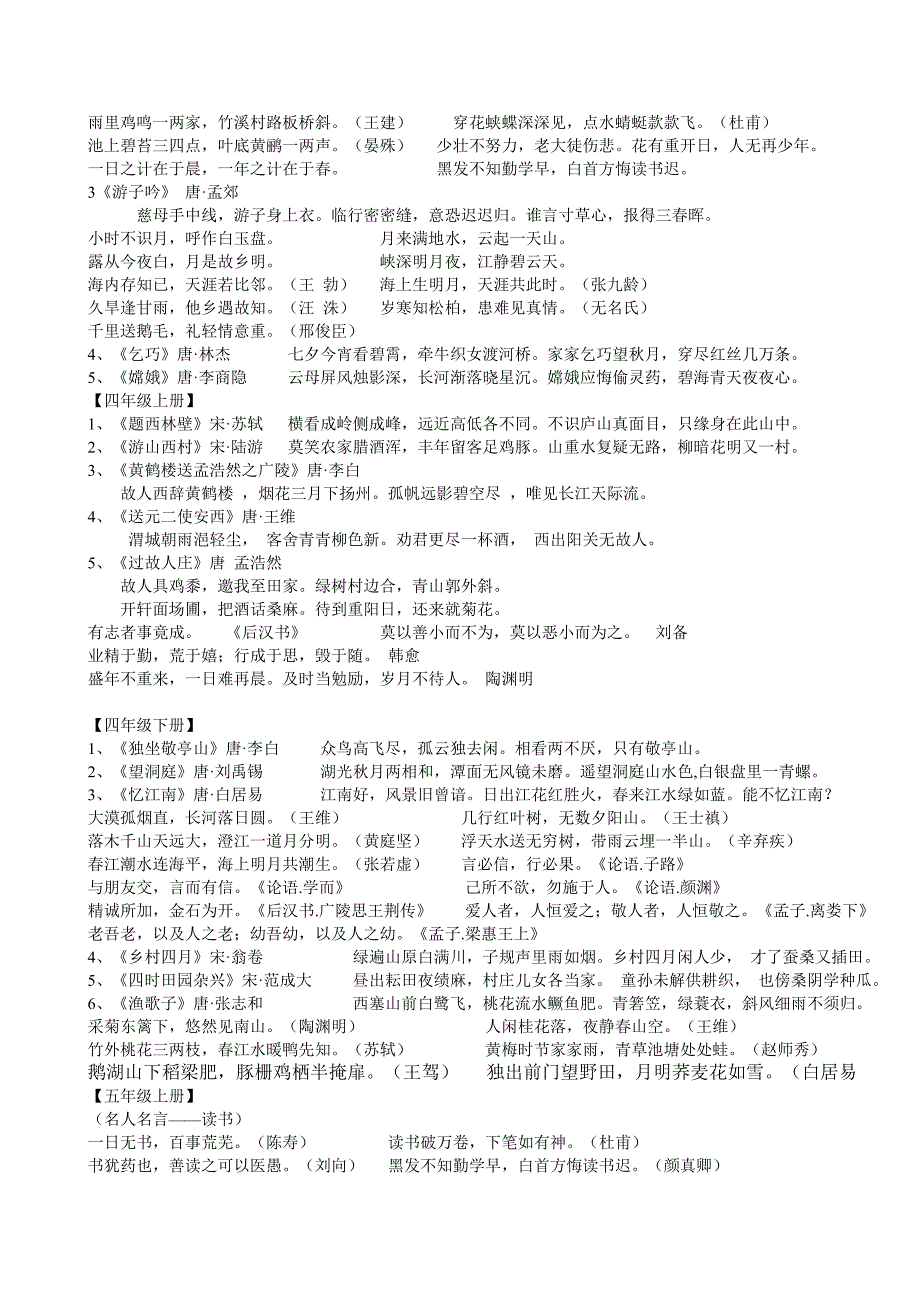 新课标人教版小学一至六年级古诗词及古文汇总.doc_第2页