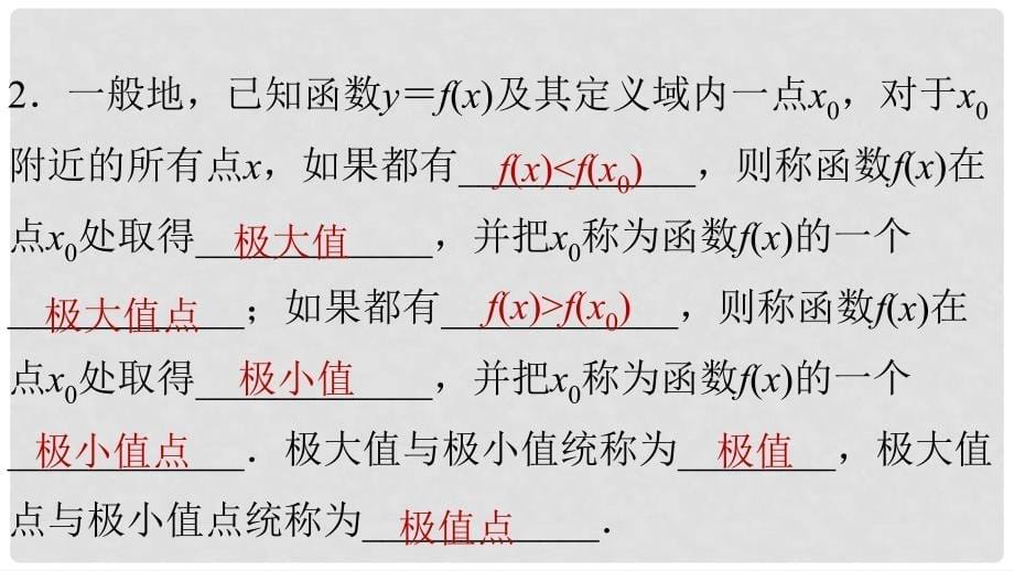 高中数学 第一章 导数及其应用 1.3.2 函数的极值与导数课件1 新人教A版选修22_第5页