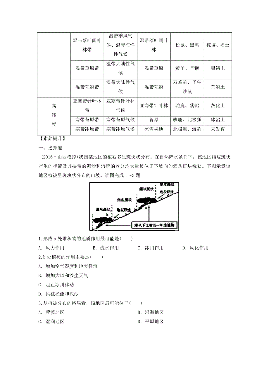 【精选】专题五 自然地理环境整体性与差异性 微专题5.1 整体性二轮地理微专题要素探究与设计 Word版含解析_第4页