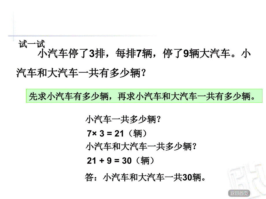 青岛版二年级下册两步计算的乘加乘减应用题_第4页