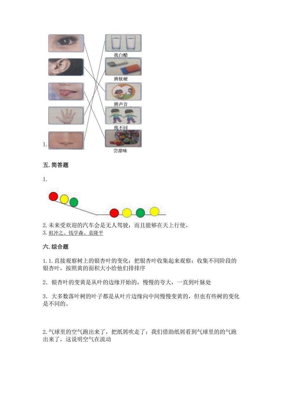 苏教版一年级上册科学期末测试卷及答案【易错题】.docx_第5页