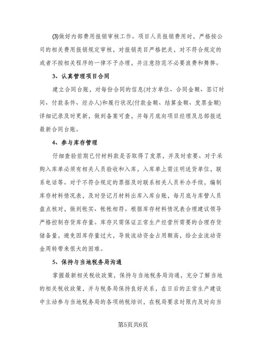 财务个人工作计划与总结例文（二篇）.doc_第5页