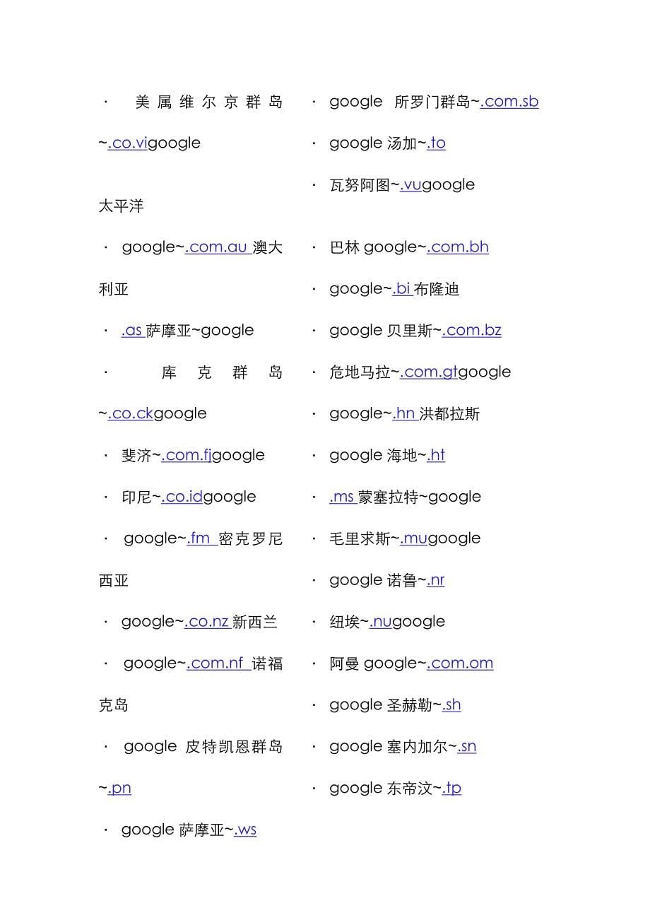 全球谷歌域名GOOGLE全球服务域名_第5页