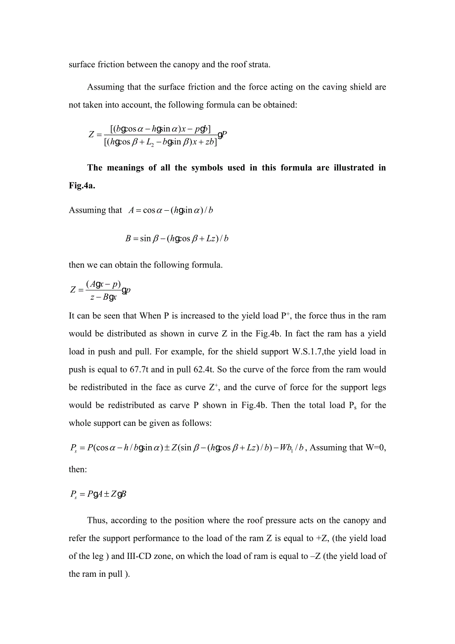 外文翻译---关于二柱掩护式支架与顶板之间相互作用的研究.doc_第3页