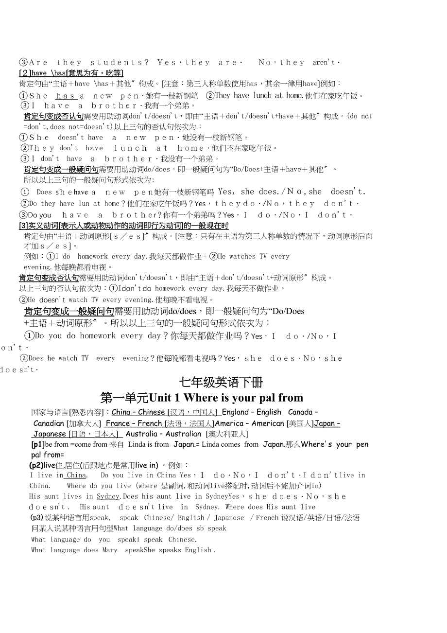 2023年人教版七年级英语下册期末复习资料2.docx_第2页