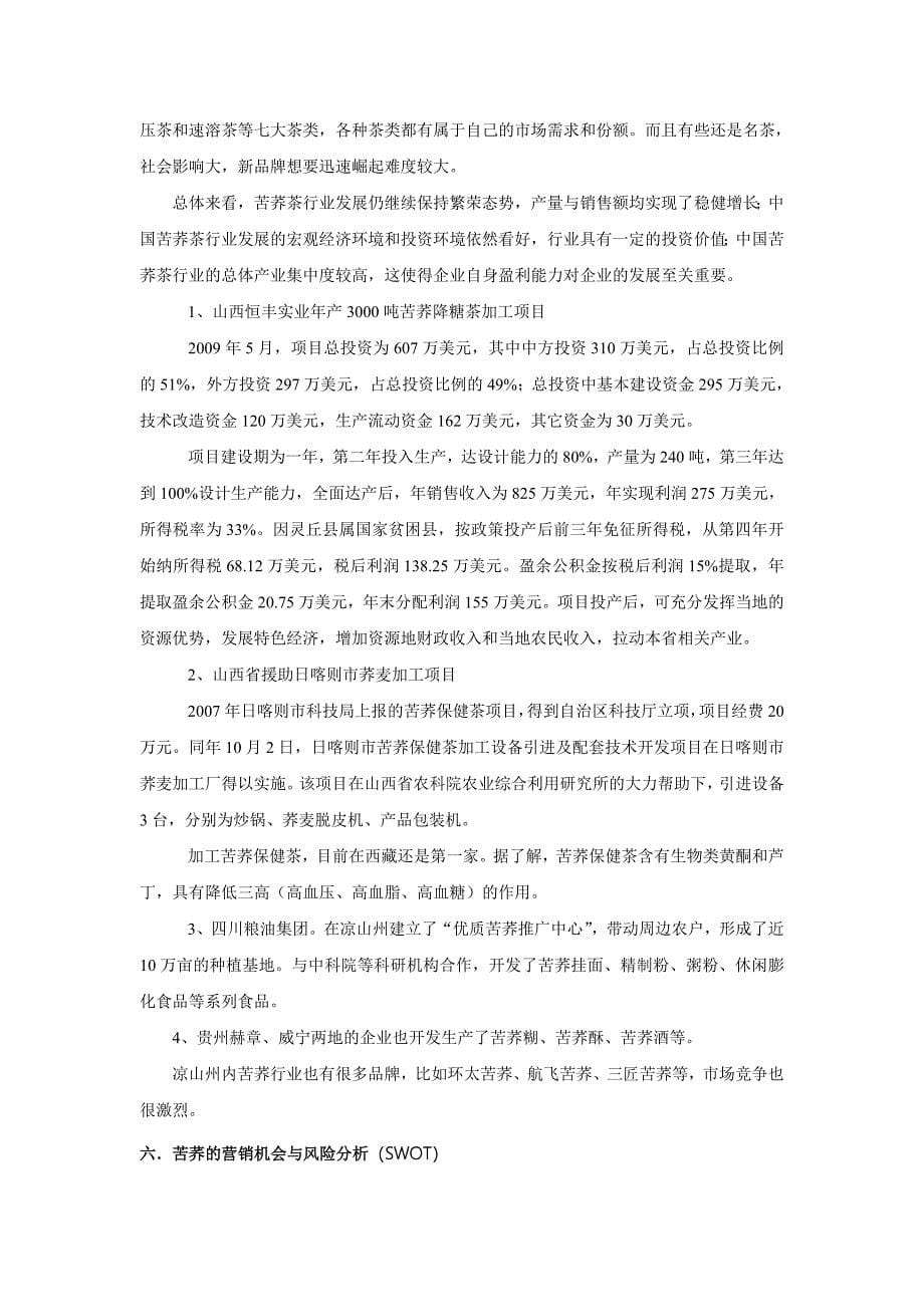 苦荞网络营销简单版策划书_第5页