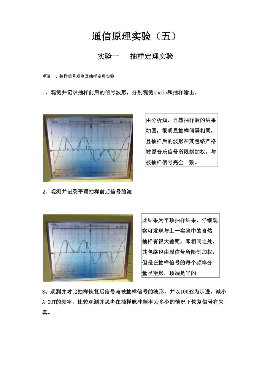 通信原理抽样定理实验报告_第2页