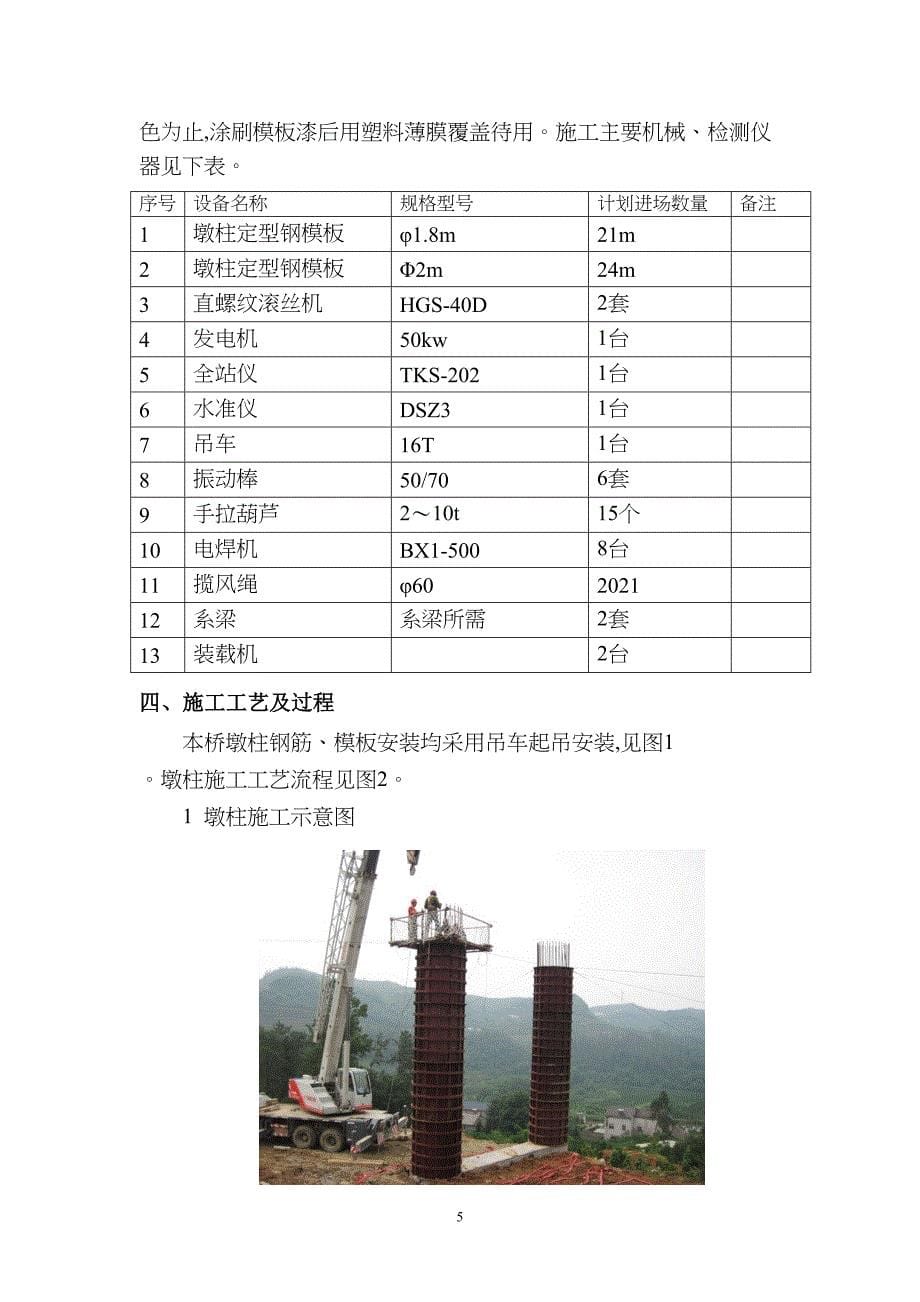 公路改扩建工程桥梁墩柱及中系梁施工方案[优秀工程方案](DOC 29页)_第5页