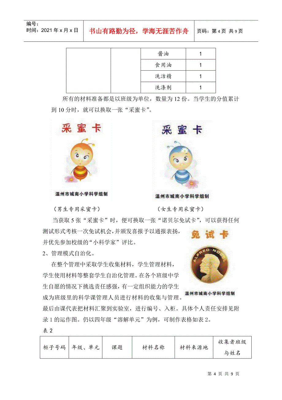 小学小蜜蜂实验材料补给站_第4页