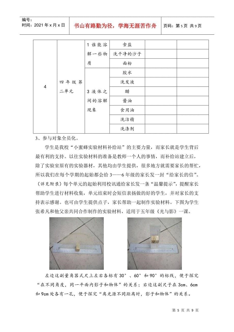 小学小蜜蜂实验材料补给站_第5页